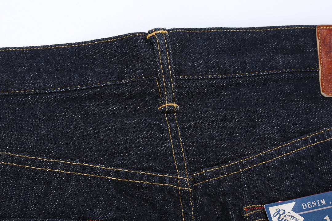Deluxeware 1953XX 13.6oz selvedge denim straight fit made in Japan indigo jeans belt loop