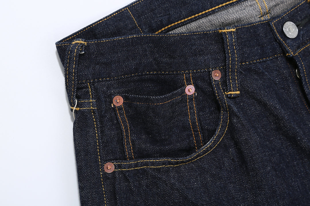 Deluxeware 1953XX 13.6oz selvedge denim straight fit made in Japan indigo jeans coin pocket