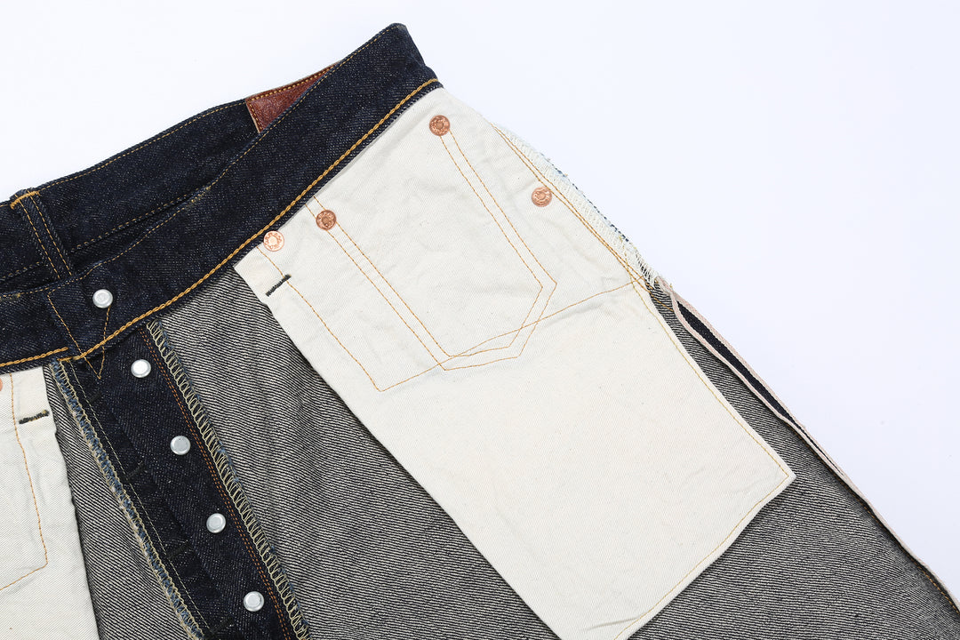 Deluxeware 1953XX 13.6oz selvedge denim straight fit made in Japan indigo jeans pocket bag