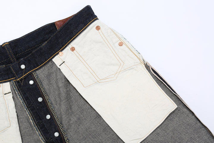 Deluxeware 1953XX 13.6oz selvedge denim straight fit made in Japan indigo jeans pocket bag