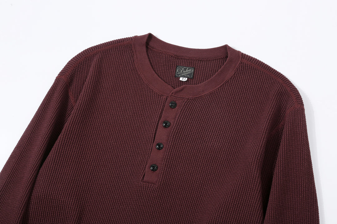 Dalee’s & Co. 2230HT Double Waffle Long Sleeve Henley Shirt