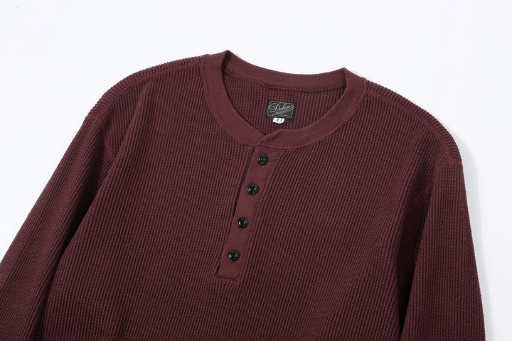 Dalee’s & Co. 2230HT Double Waffle Long Sleeve Henley Shirt