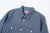 Deluxeware 7623 7oz selvedge chambray work shirt light indigo collar 