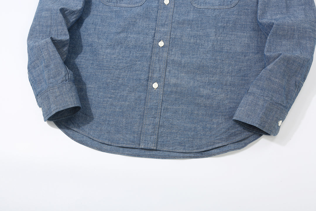 Deluxeware 7623 7oz Indigo Selvedge Chambray Work Shirt