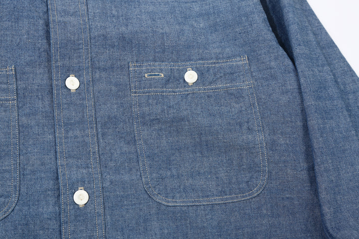 Deluxeware 7623 7oz Indigo Selvedge Chambray Work Shirt