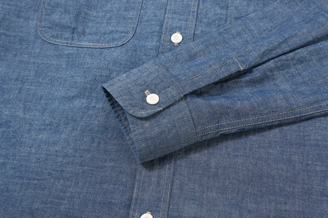 Deluxeware 7623 7oz Indigo Selvedge Chambray Work Shirt