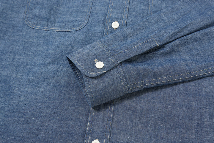 Deluxeware 7623 7oz Indigo Selvedge Chambray Work Shirt