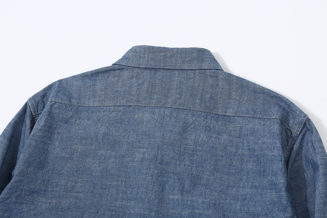 Deluxeware 7623 7oz Indigo Selvedge Chambray Work Shirt