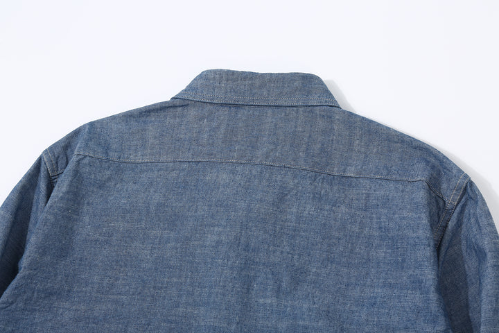 Deluxeware 7623 7oz Indigo Selvedge Chambray Work Shirt