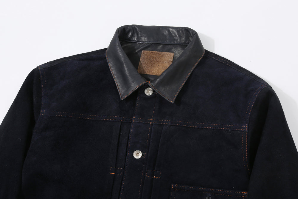 Moto Motor RCLL5 washable horsehide roughout jacket vintage leather jacket Japan detail