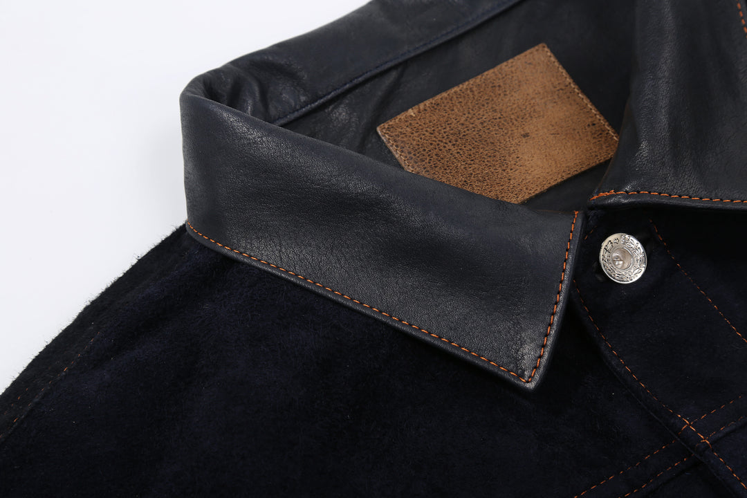 Moto Motor RCLL5 washable horsehide roughout jacket vintage leather jacket Japan collar