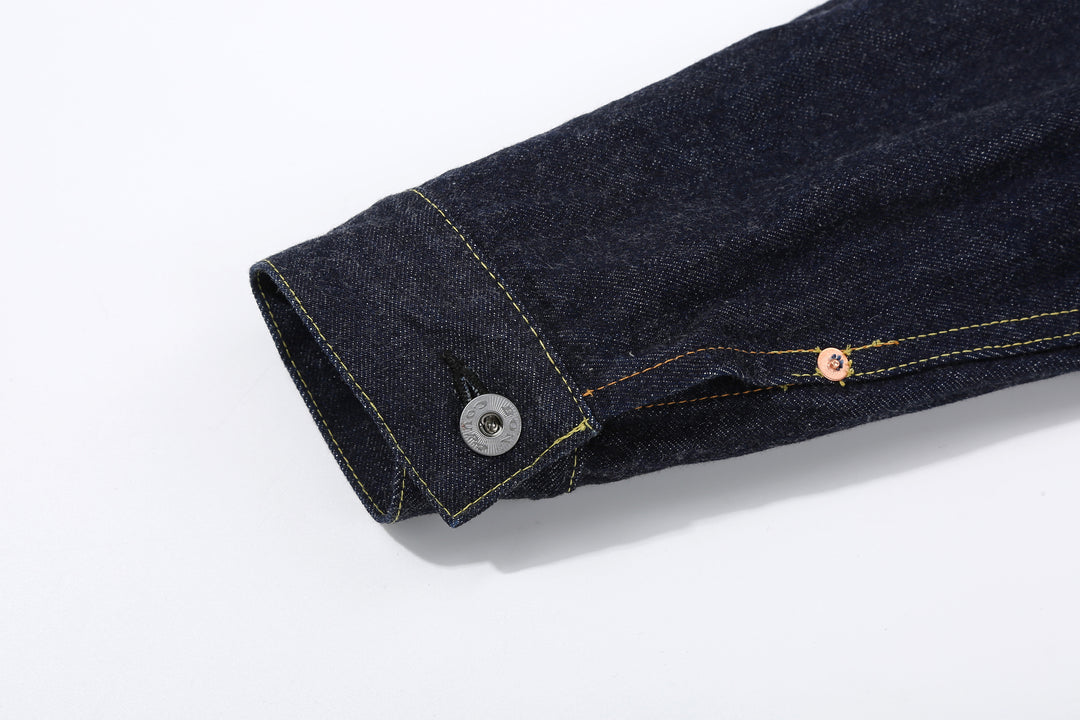 Boncoura 43 WWII Natural Indigo Dyed Type 1 Denim Jacket - 15th Anniversary Model Cuff Button