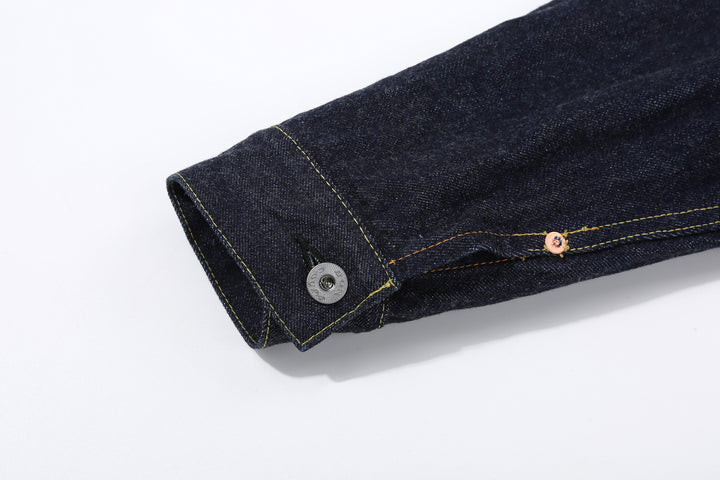 Boncoura 43 WWII Natural Indigo Dyed Type 1 Denim Jacket - 15th Anniversary Model Cuff Button