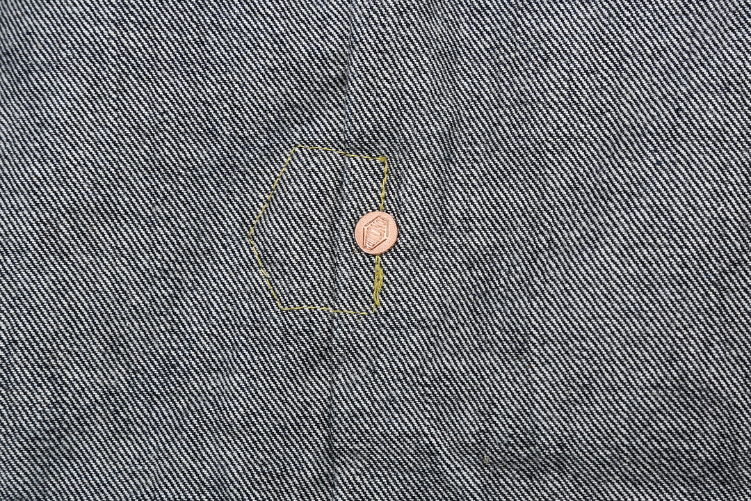 Boncoura 43 WWII Natural Indigo Dyed Type 1 Denim Jacket - 15th Anniversary Model Rivet