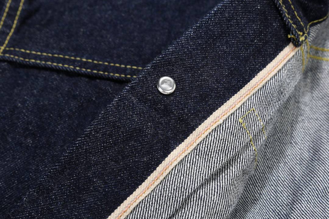 Boncoura 43 WWII Natural Indigo Dyed Type 1 Denim Jacket - 15th Anniversary Model Button Back Side