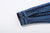 Samurai Jeans SSS25-SKSW Natural Indigo Sashiko Stripe Work Shirt - Sleeve Placket and Cuff Detail
