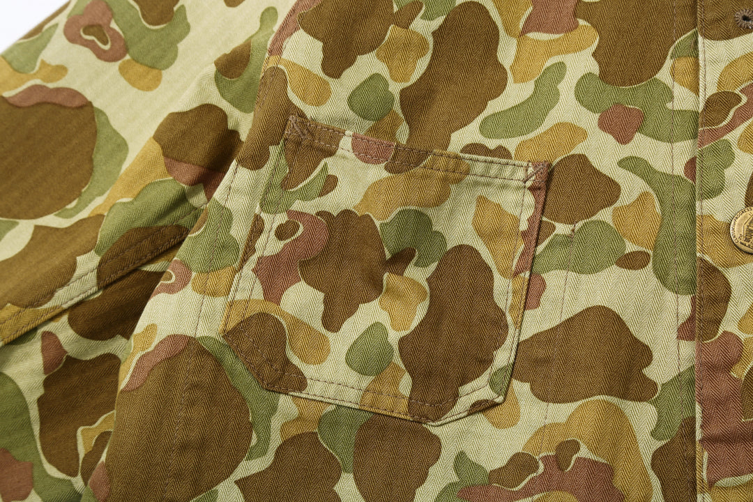 Boncoura Duck Hunter Camo Coverall – Chest Pocket Detail