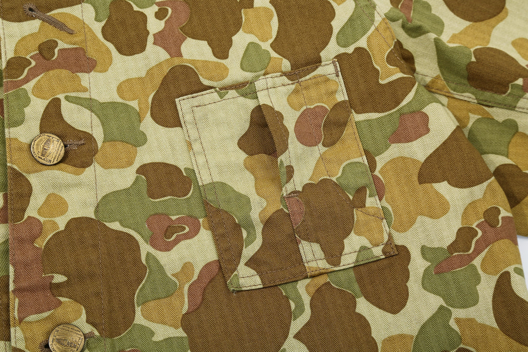 Boncoura Duck Hunter Camo Coverall – Chest Pocket and Stitching Detail
