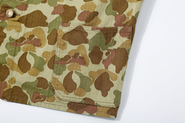 Boncoura Duck Hunter Camo Coverall – Lower Front Patch Pocket Detail