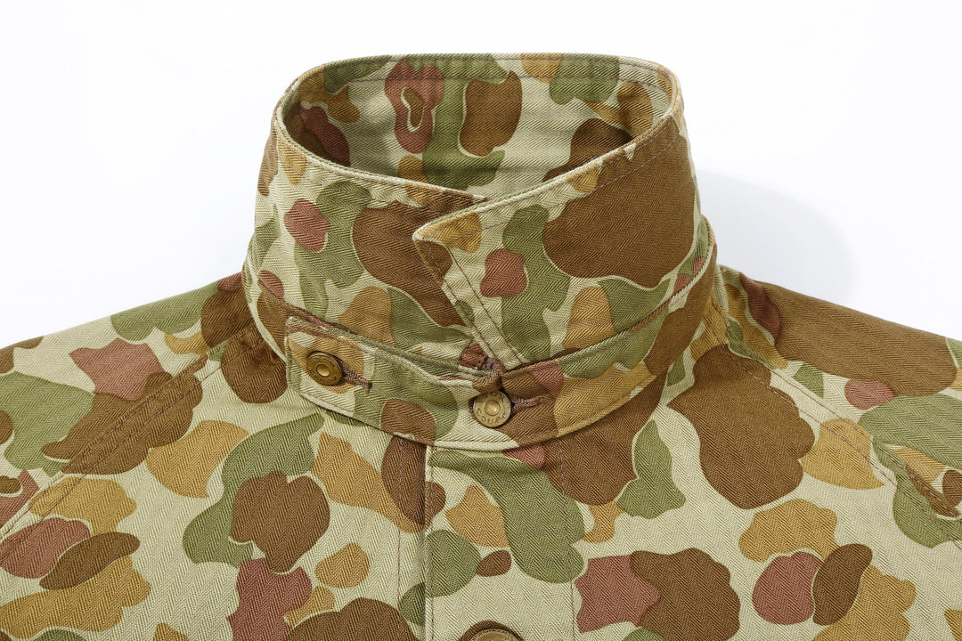 Boncoura Duck Hunter Camo Coverall – Buttoned Chin Strap Detail