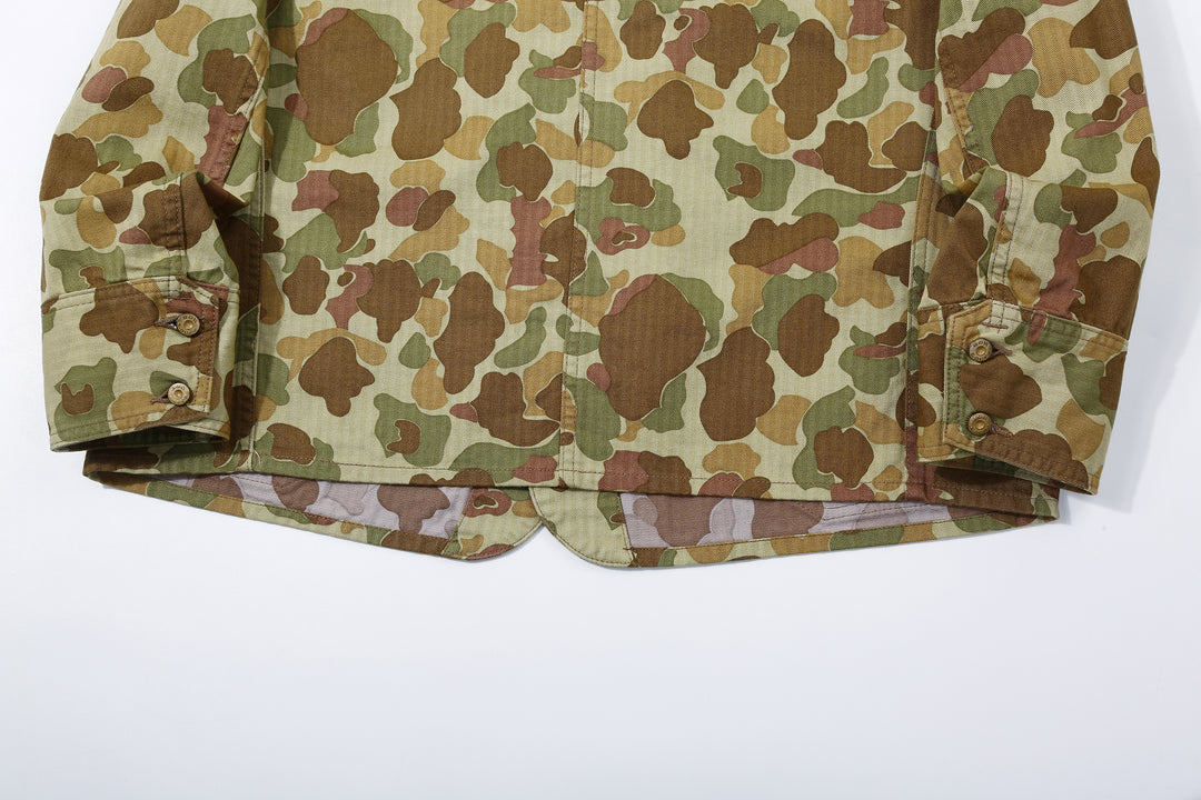 Boncoura Duck Hunter Camo Coverall – Back Hem and Button Cuff Detail