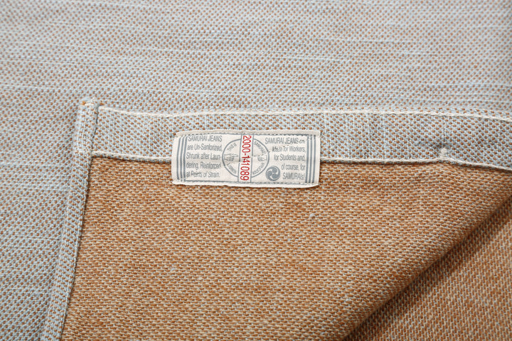 Samurai Jeans SMN25-01W Yarn-Dyed Heavy Flannel Work Shirt - Blue 　Union Ticket