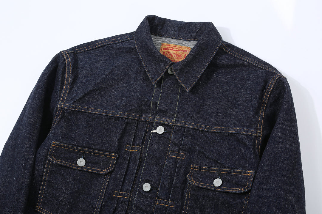 boncoura 15oz selvedge denim type 2 jacket indigo made in japan