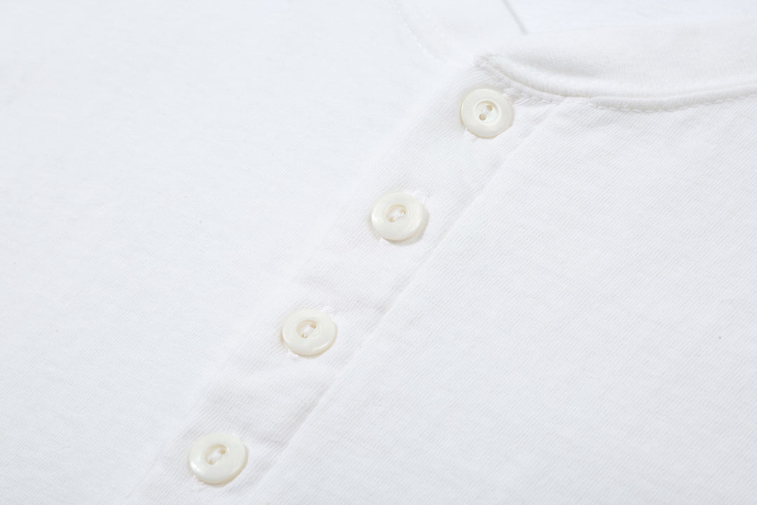 Dalee’s & Co. Spinner 1920s 4-Button Henley Loopwheeled T-Shirt