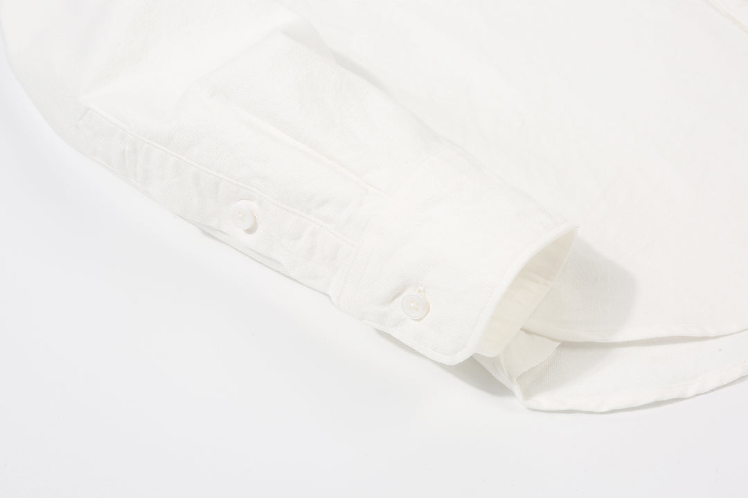 UES 502205 8.6oz Slub Oxford B.D. Shirt White Cuff Detail