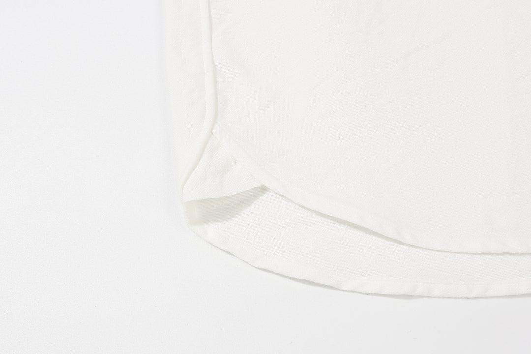 UES 502205 8.6oz Slub Oxford B.D. Shirt White Side Gusset Detail