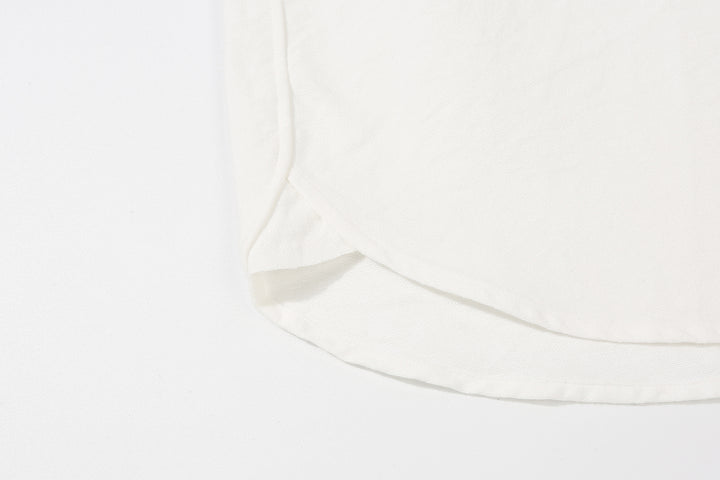 UES 502205 8.6oz Slub Oxford B.D. Shirt White Side Gusset Detail
