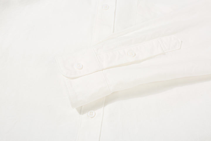 UES 502205 8.6oz Slub Oxford B.D. Shirt White Sleeve Placket and Cuff Detail