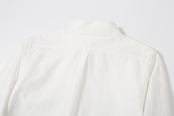 UES 502205 8.6oz Slub Oxford B.D. Shirt White Back Yoke View