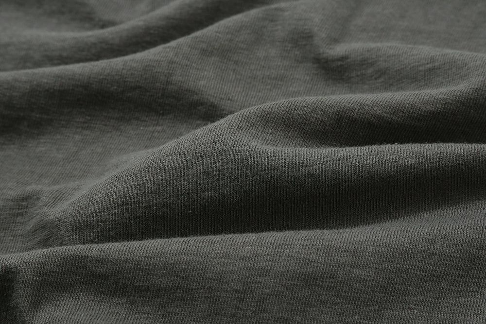 Dalee’s & Co. Spinner 1920s 4-button henley loopwheel T-shirt made in Wakayama Japan Corl Green