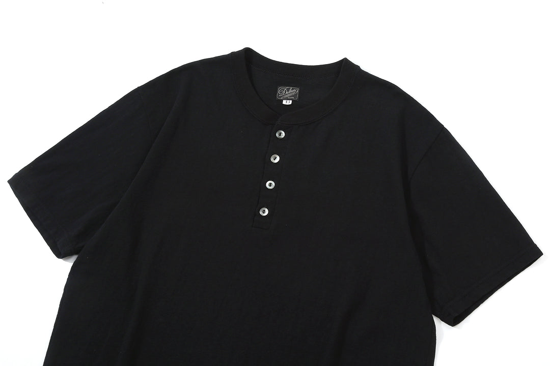 Dalee’s & Co. Spinner 1920s 4-Button Henley Loopwheeled T-Shirt