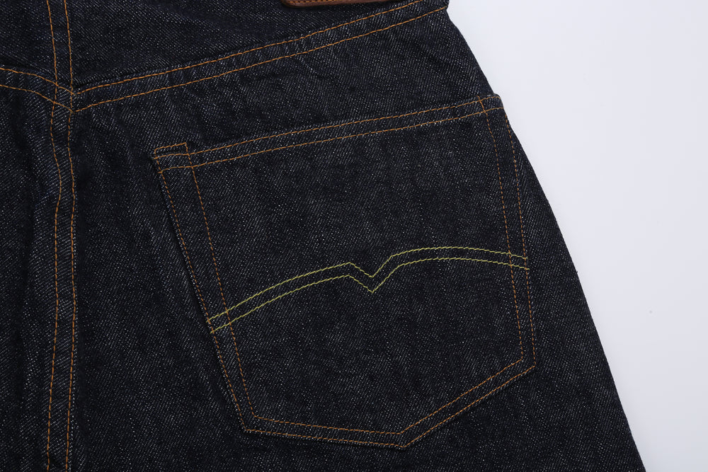 Moto Motor New Vintage 13oz Selvedge Denim 1947 Model Regular Straight Fit Japanese denim jeans back detail