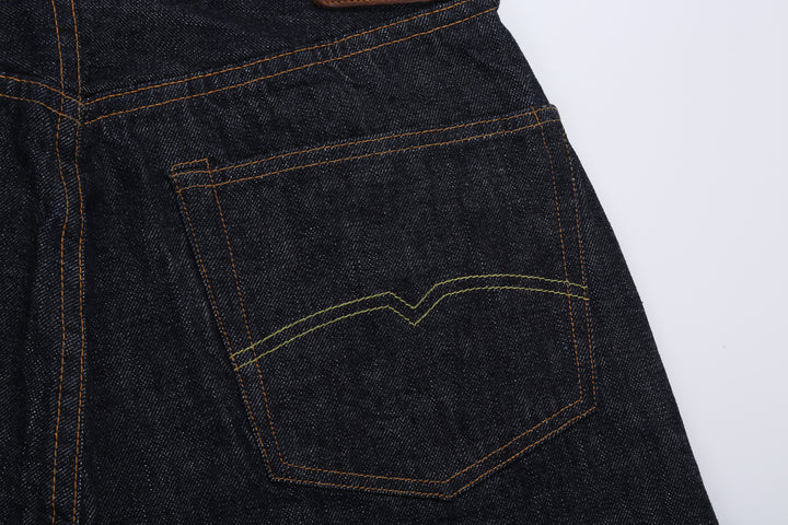 Moto Motor New Vintage 13oz Selvedge Denim 1947 Model Regular Straight Fit Japanese denim jeans back detail
