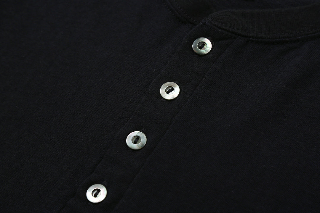 Dalee’s & Co. Spinner 1920s 4-Button Henley Loopwheeled T-Shirt