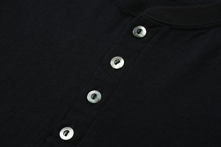 Dalee’s & Co. Spinner 1920s 4-Button Henley Loopwheeled T-Shirt