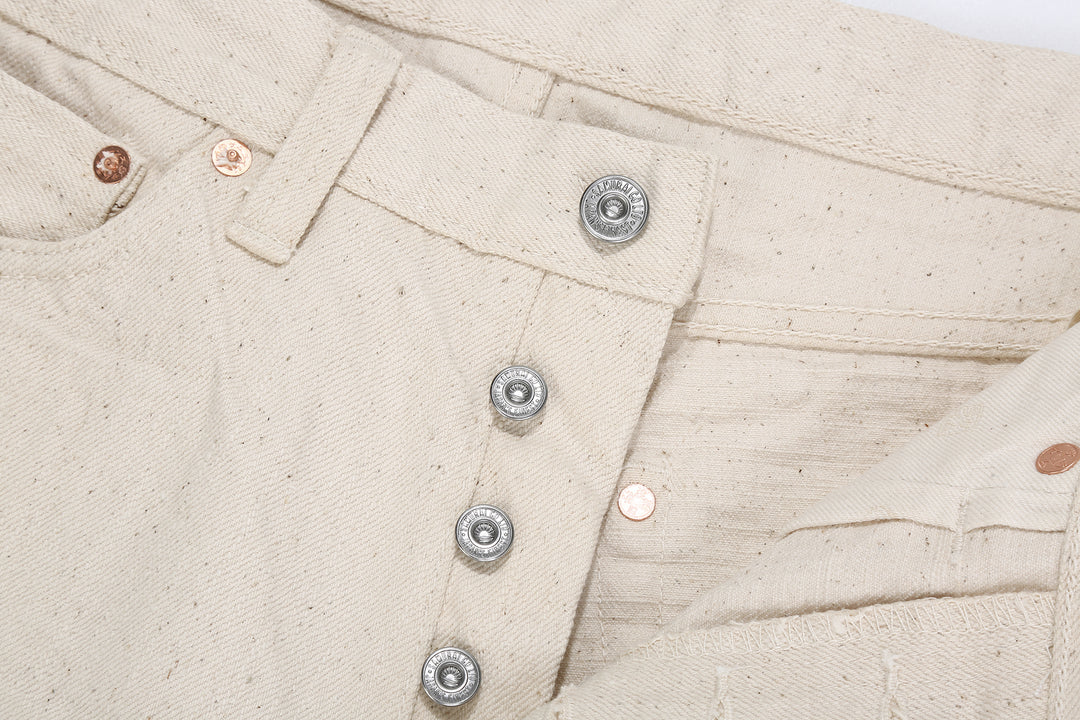Samurai Jeans S510SC-KI 18oz Samurai Cotton selvedge denim regular straight fit buttons detail