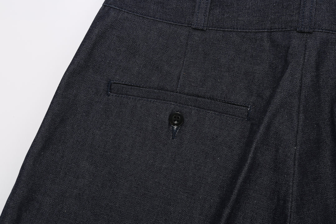 Attractions Wearmasters Lot.344 Heritage Denim Trousers Indigo – Back Pocket Detail Left