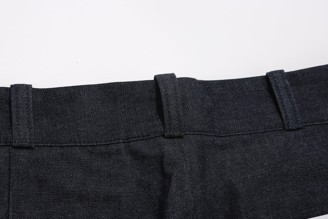 Attractions Wearmasters Lot.344 Heritage Denim Trousers Indigo – Back Waistband and Belt Loop Detail