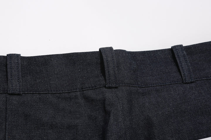 Attractions Wearmasters Lot.344 Heritage Denim Trousers Indigo – Back Waistband and Belt Loop Detail