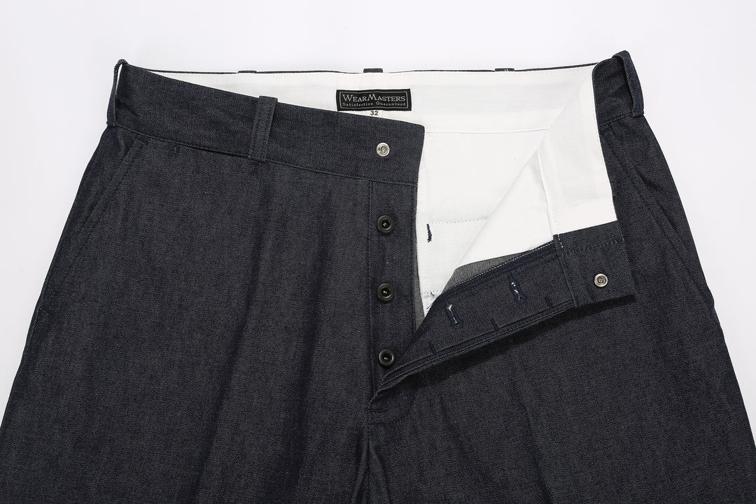 Attractions Wearmasters Lot.344 Heritage Denim Trousers Indigo – Button Fly Interior