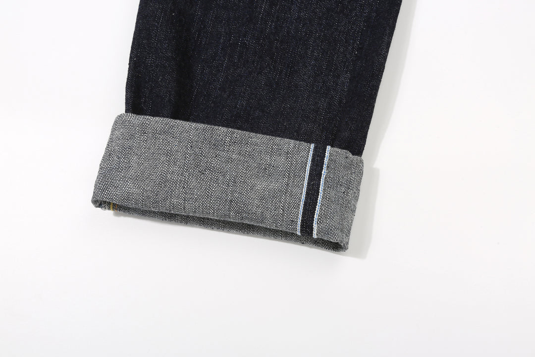 Pure Blue Japan XX-002 14oz Indigo Selvedge Jeans - Selvedge Hem Detail