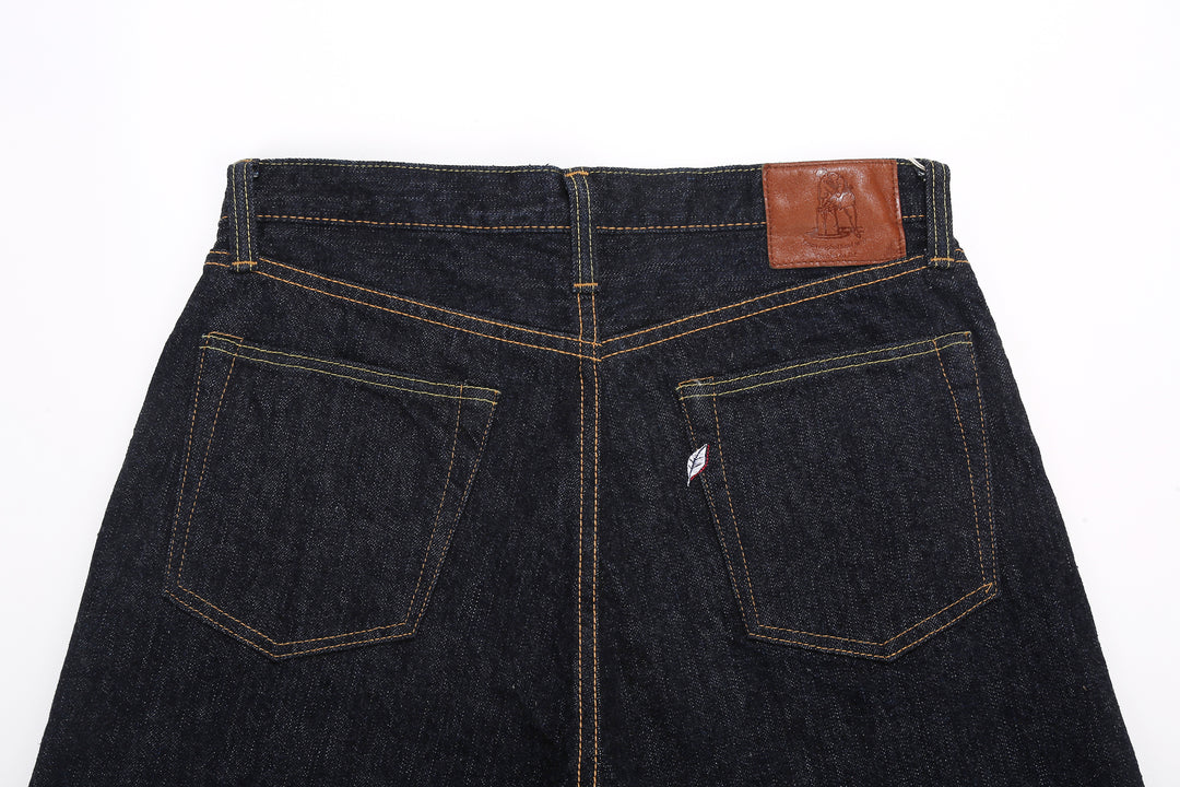 Pure Blue Japan XX-002 14oz Indigo Selvedge Jeans - Back Pockets and Leather Patch