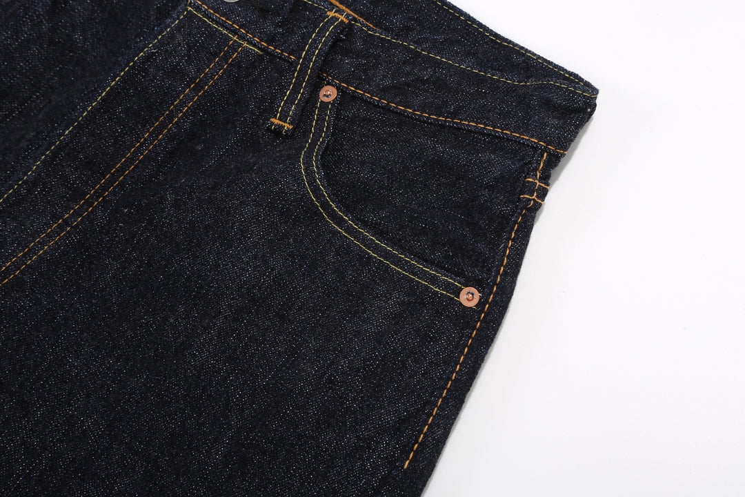 Pure Blue Japan XX-002 14oz Indigo Selvedge Jeans - Front Pocket Detail