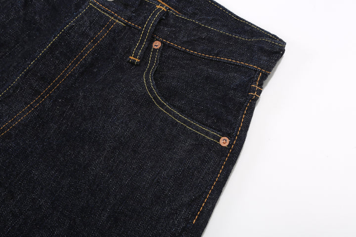 Pure Blue Japan XX-002 14oz Indigo Selvedge Jeans - Front Pocket Detail