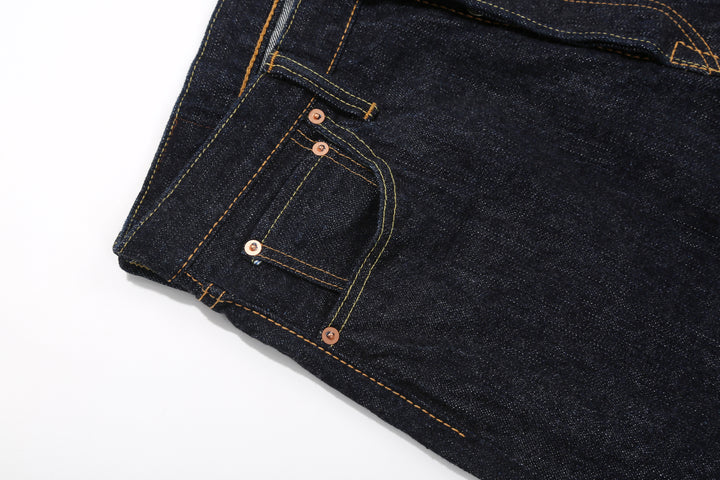 Pure Blue Japan XX-002 14oz Indigo Selvedge Jeans - Coin Pocket and Rivet Detail