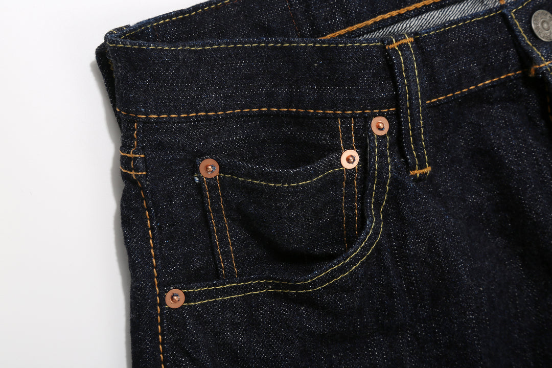 Pure Blue Japan XX-002 14oz Indigo Selvedge Jeans - Coin Pocket Close-Up